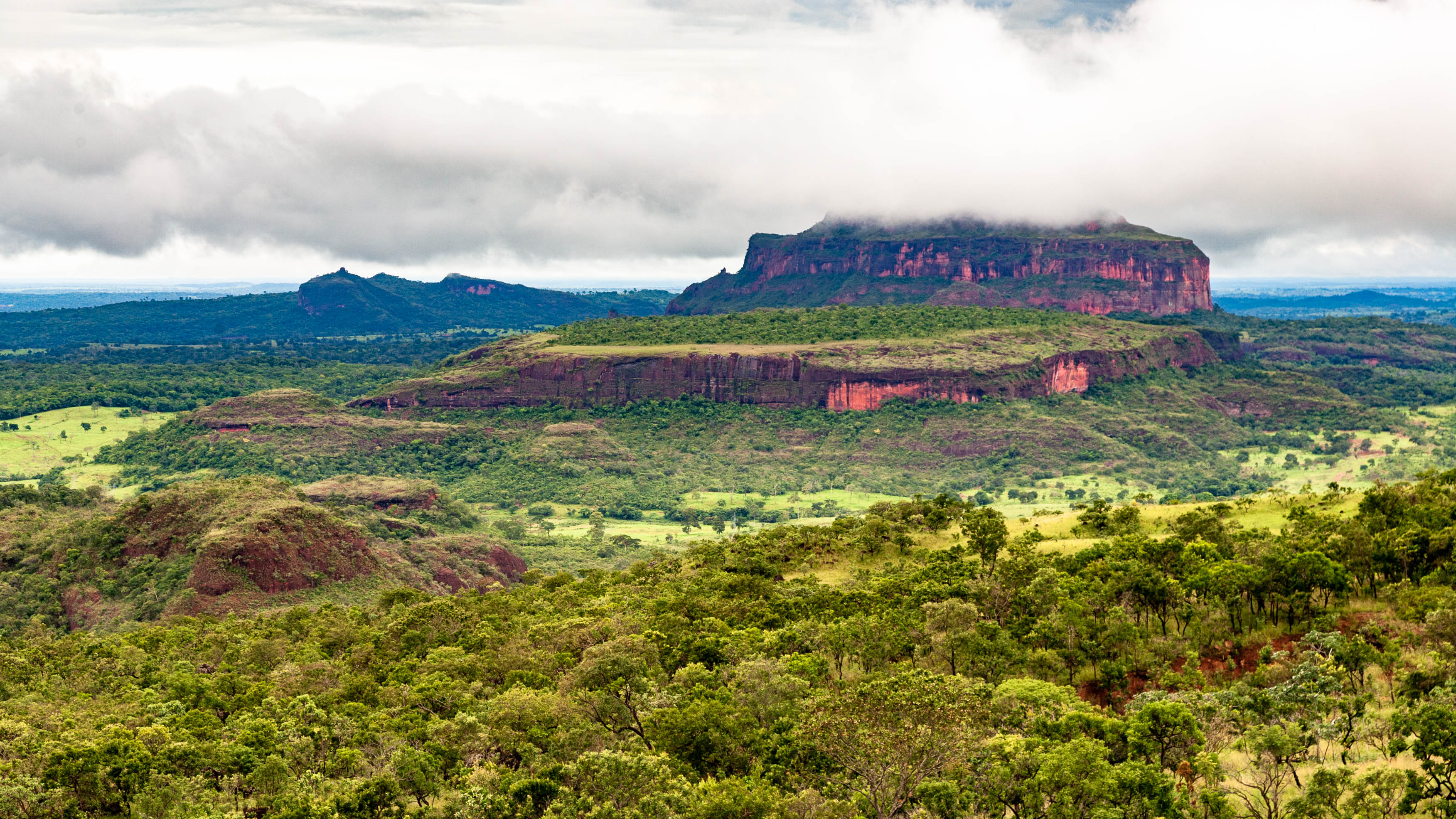 Brazil — Mato Grosso or Goiás, Central-West Brazil (likely Chapada dos Guimarães or similar cerrado region) — landscape