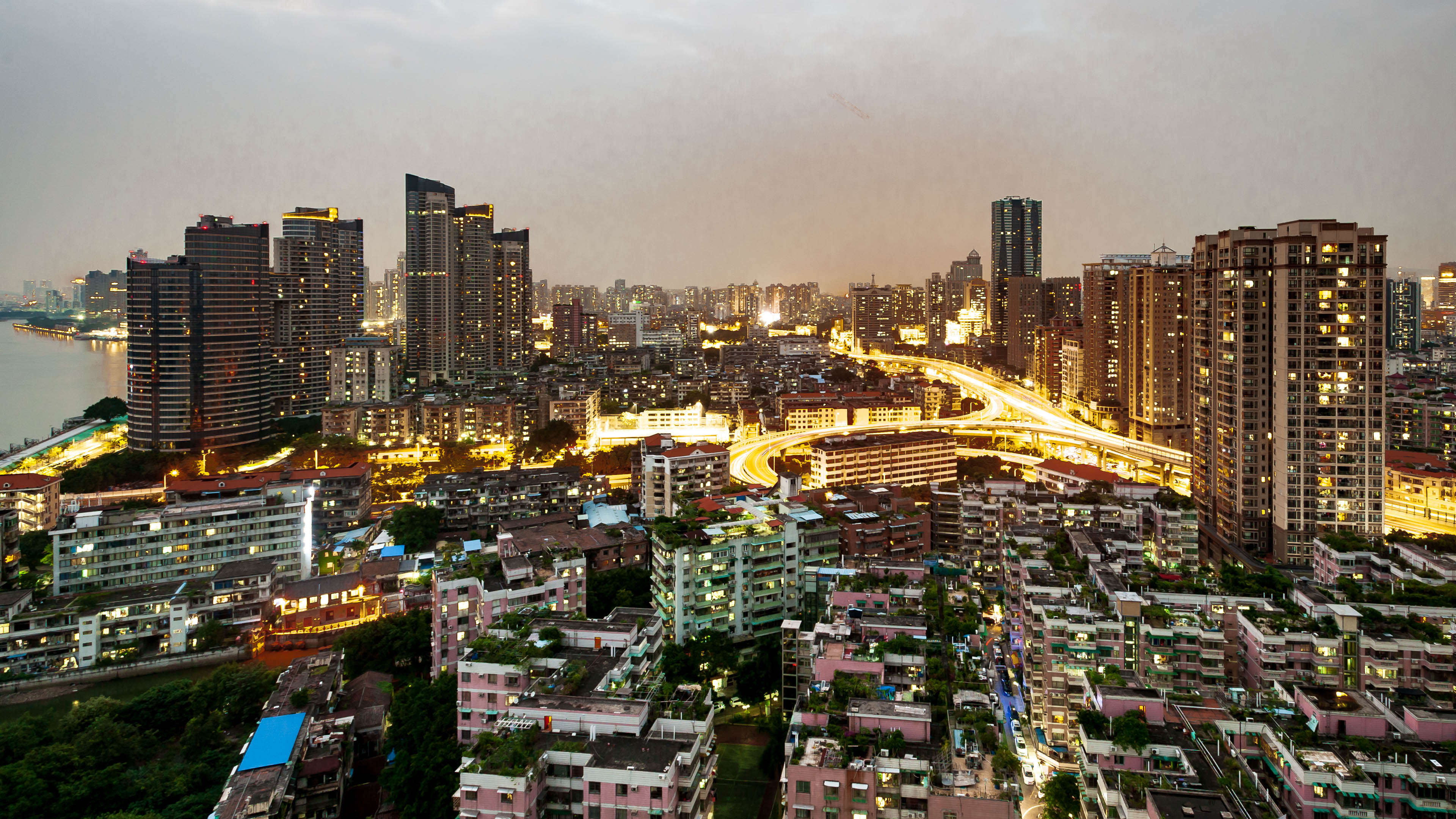 China — Guangdong, Guangzhou — aerial