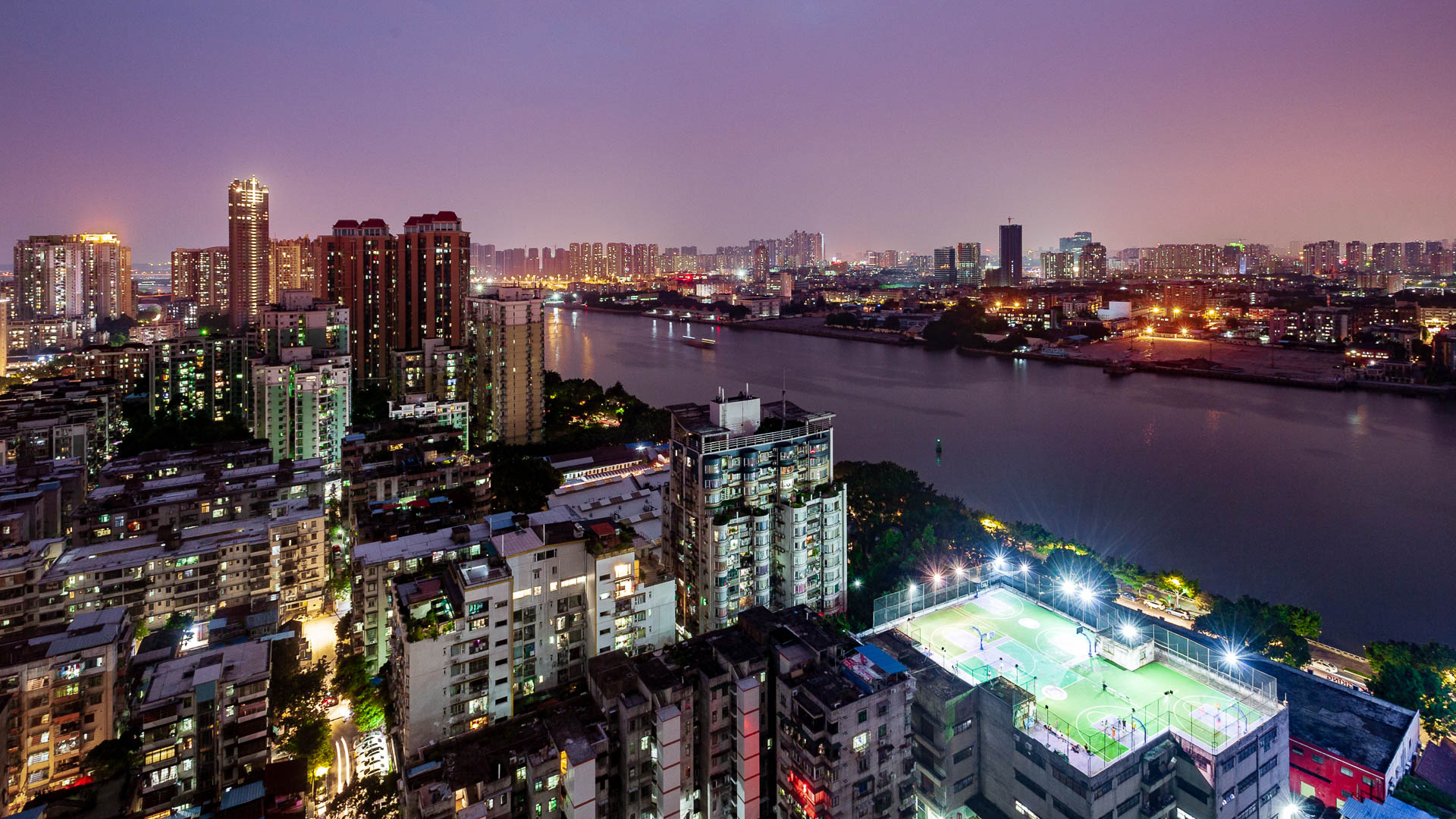 China — Guangdong, Guangzhou — aerial