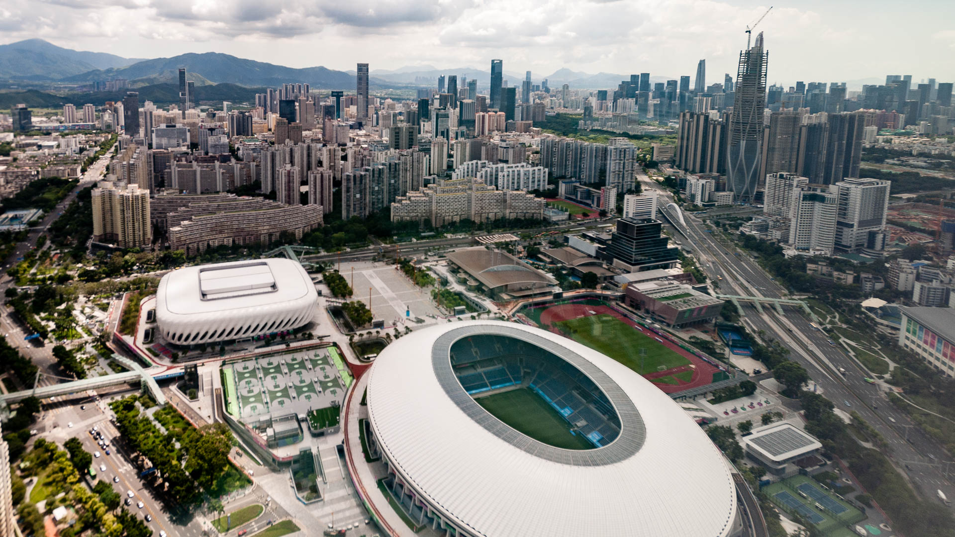 China — Shenzhen, Guangdong Province — aerial