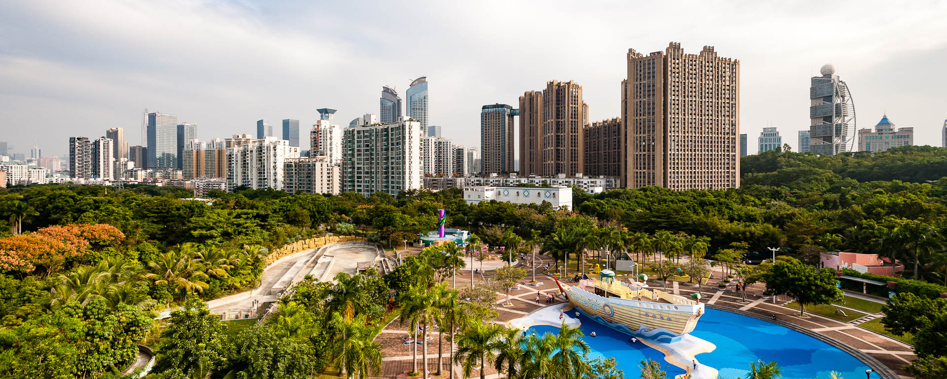 China — Guangdong, Shenzhen — aerial