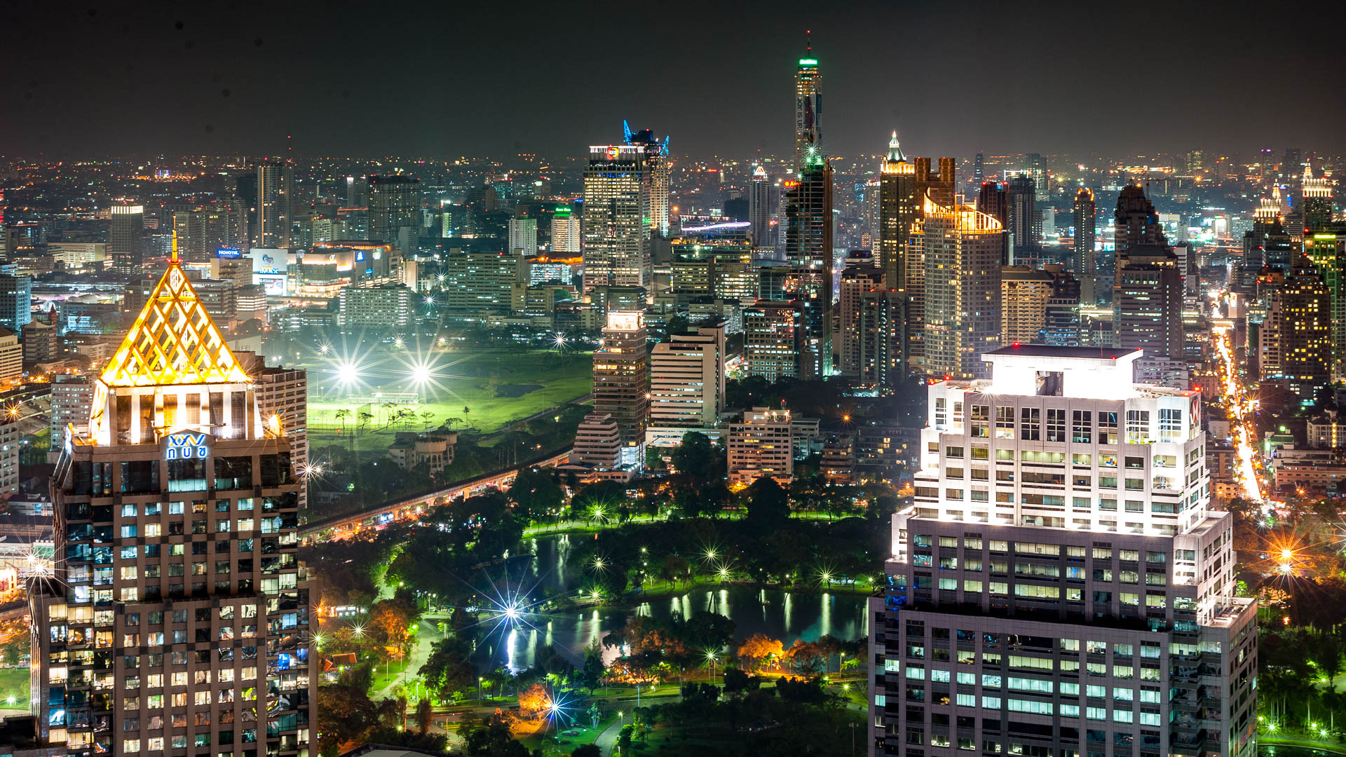 Thailand — Bangkok, Pathum Wan District — aerial