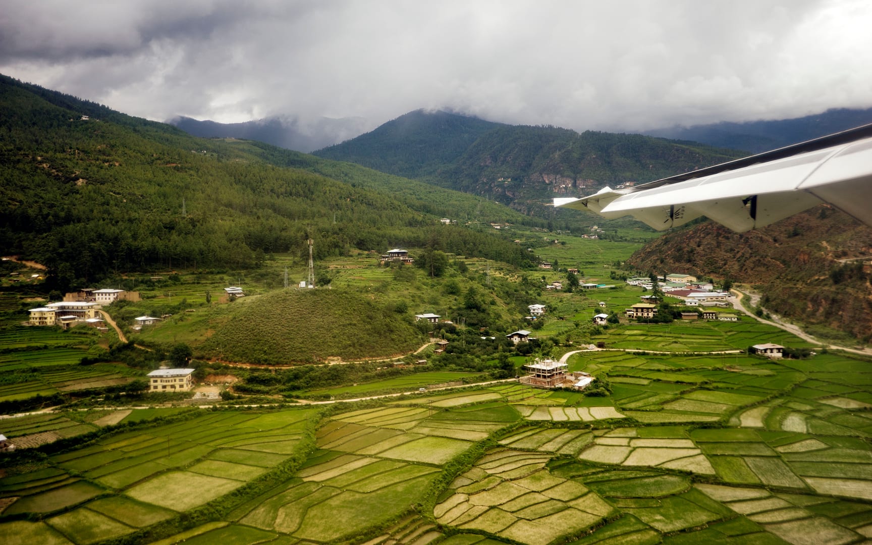 Bhutan — Paro — aerial