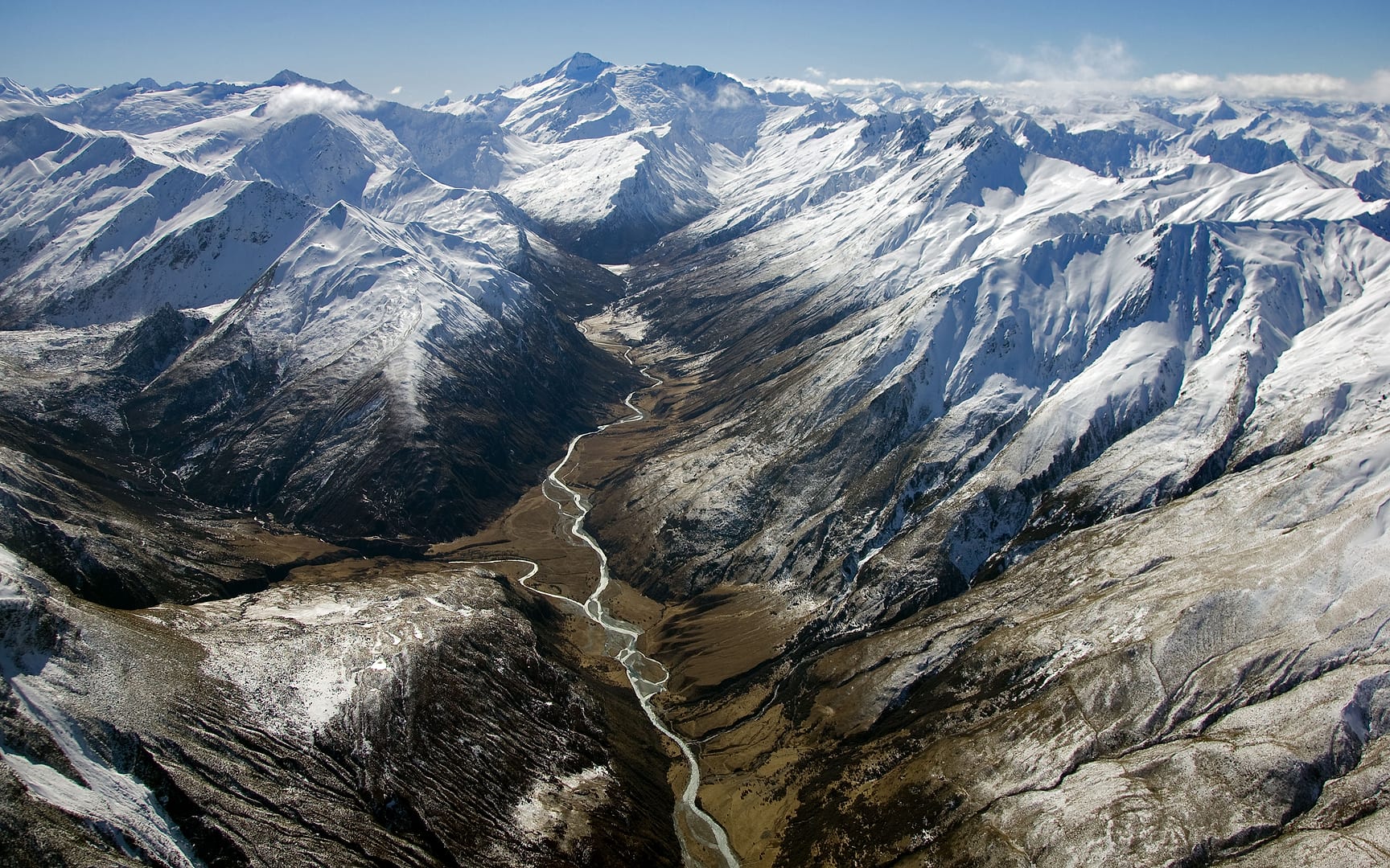 New Zealand — Queenstown to Milford Sound — aerial